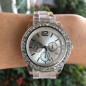 Clear watch diamond encrusted ✨